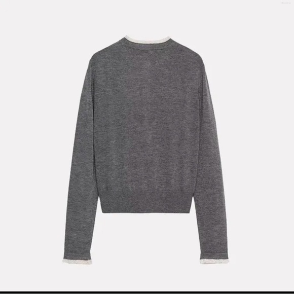 NWT ZARA LACE TRIM KNIT CARDIGAN SIZE M - Picture 3 of 15